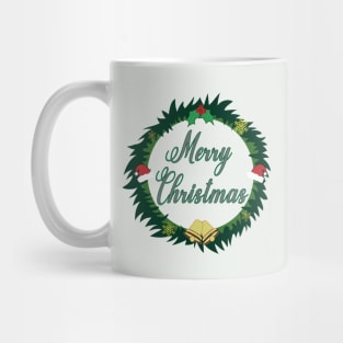 Merry Christmas, Christmas wreath Mug